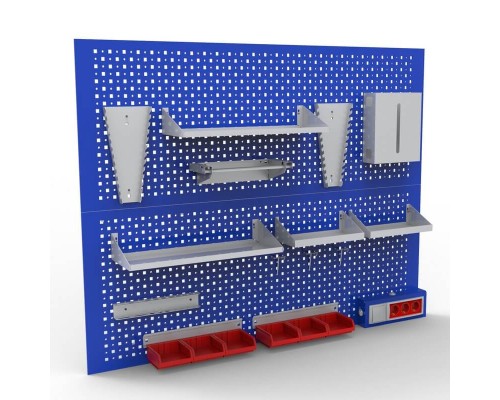 Двойная перфопанель ML с аксессуарами к-т № 2 (1800x1000 мм)